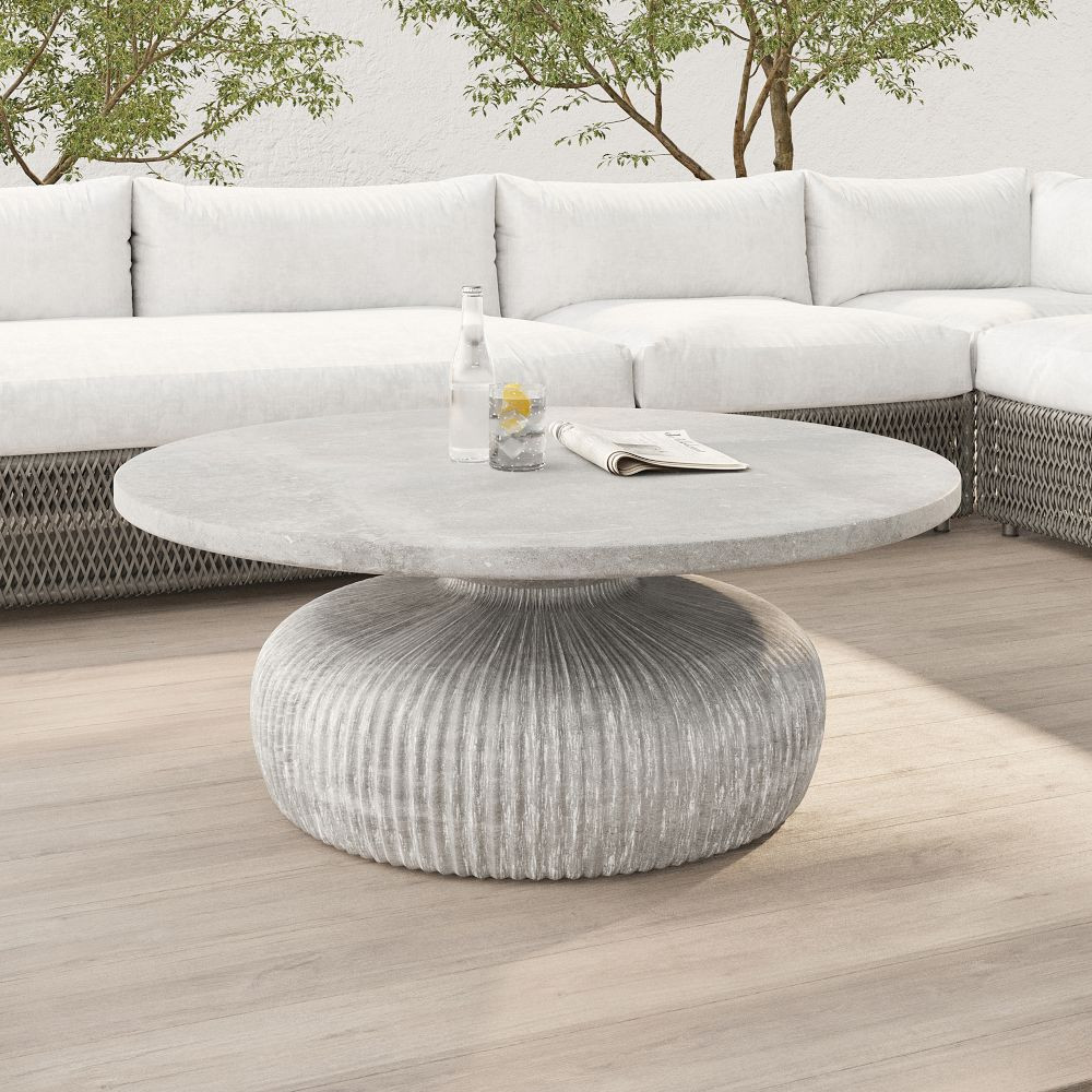 Tambor Indoor/Outdoor Round Coffee Table (30"&ndash;40") | West Elm (US)