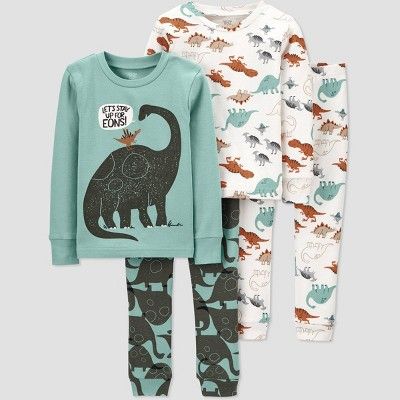 Toddler Boys' 4pc Dino Pajama Set - Just One You® made by carter's Green | Target
