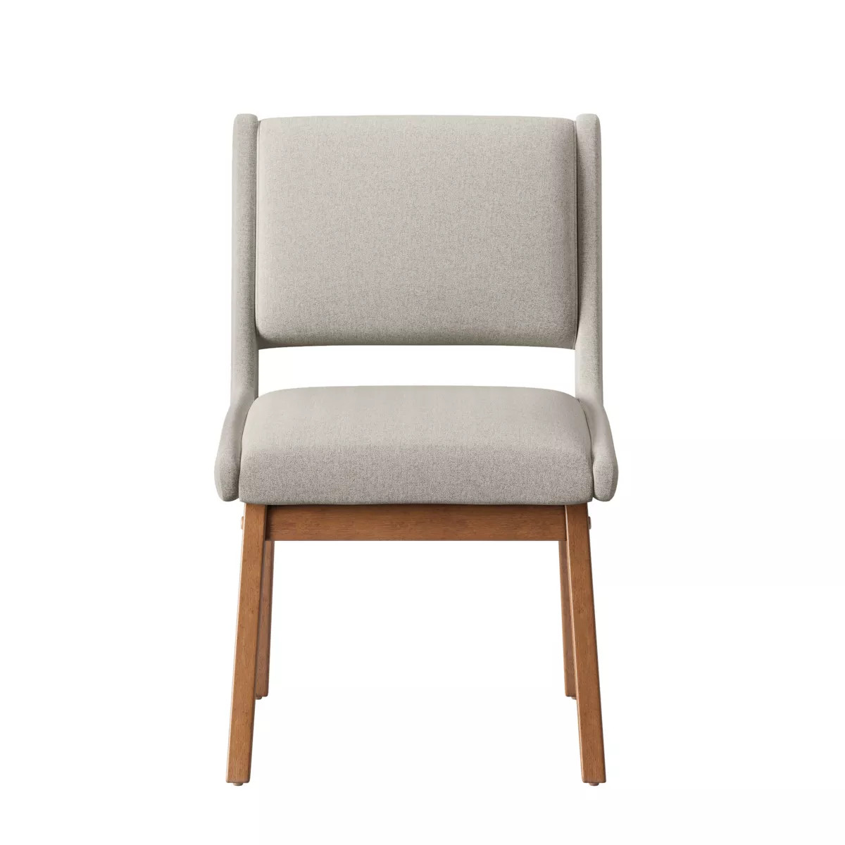 Holmdel Mid-Century Dining Chair Beige - Threshold™: Solid Wood, Foam-Filled Seat, Armless | Target