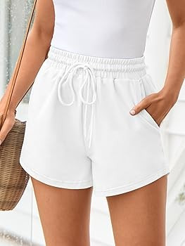 Trendy Queen Womens Sweat Shorts Casual Summer Comfy Lounge Athletic Shorts Elastic Cotton Runnin... | Amazon (US)