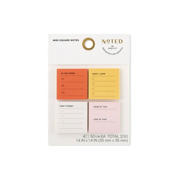 Post-it To Do Mini 4-square Notes 4"x1.4"x1.4" | Target