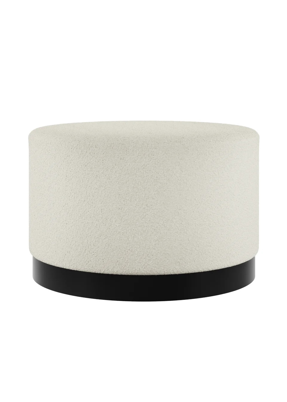 LPD Furniture Lara Pouffe Ivory Boucle Large - One Size | Matalan (UK)