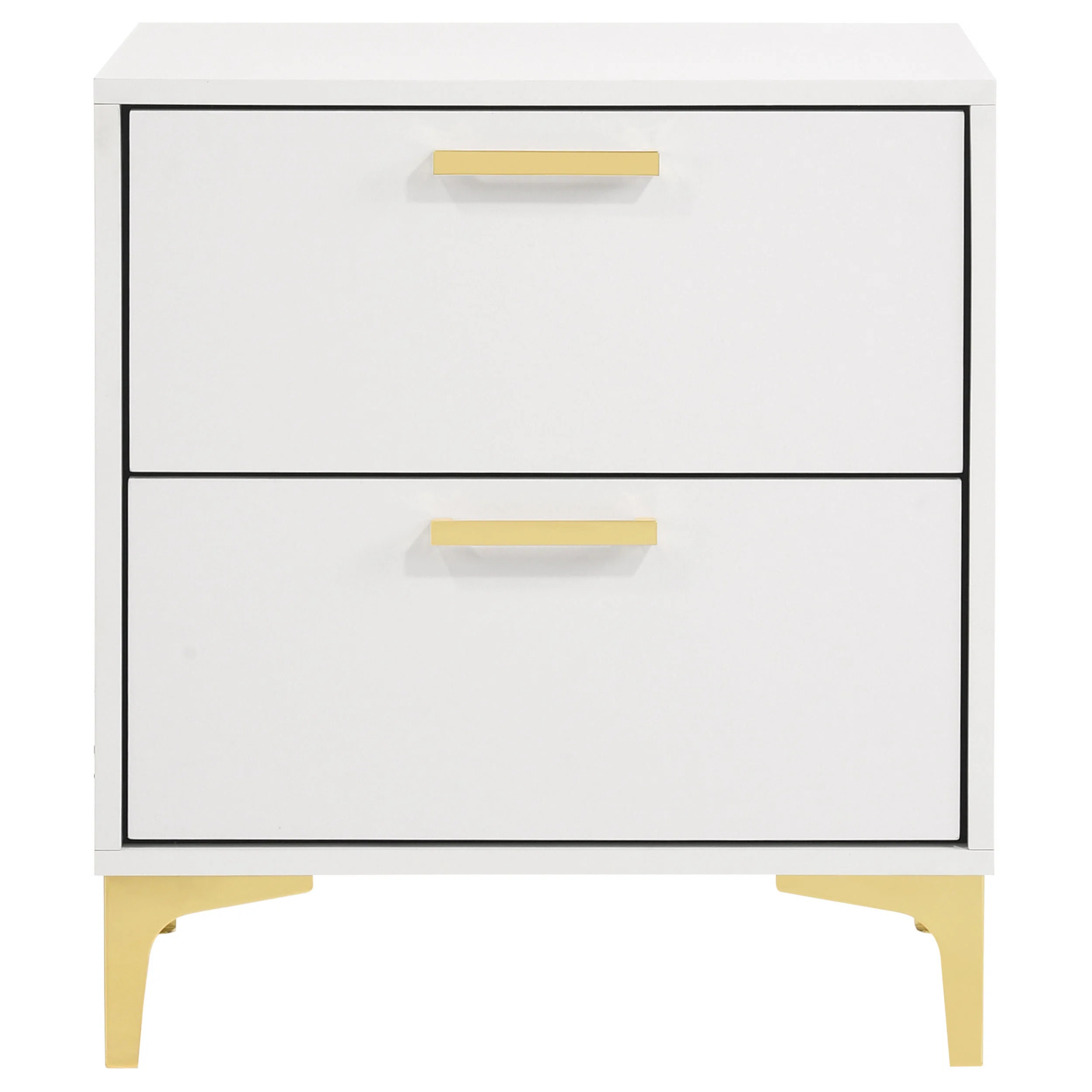 Paulk 2-drawer Nightstand White | Wayfair North America