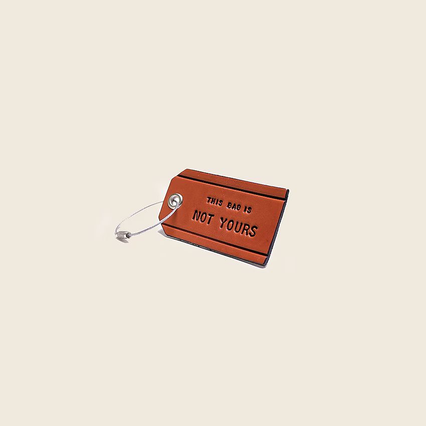 Boarding Pass NYC™ This Bag Is Not Yours leather bag tag | J.Crew US