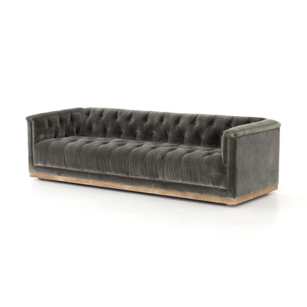 Tuxedo Arm Tufted Sofa, 95 Inches Chesterfield Sofa