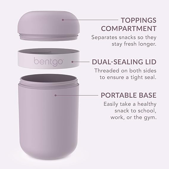 Bentgo® Snack Cup - Reusable Snack Container with Leak-Proof Design, Toppings Compartment, and D... | Amazon (US)