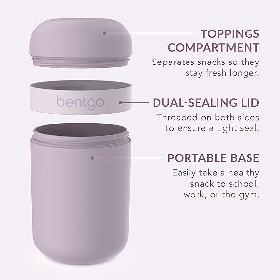 Bentgo® Snack Cup - Reusable Snack Container with Leak-Proof Design, Toppings Compartment, and D... | Amazon (US)