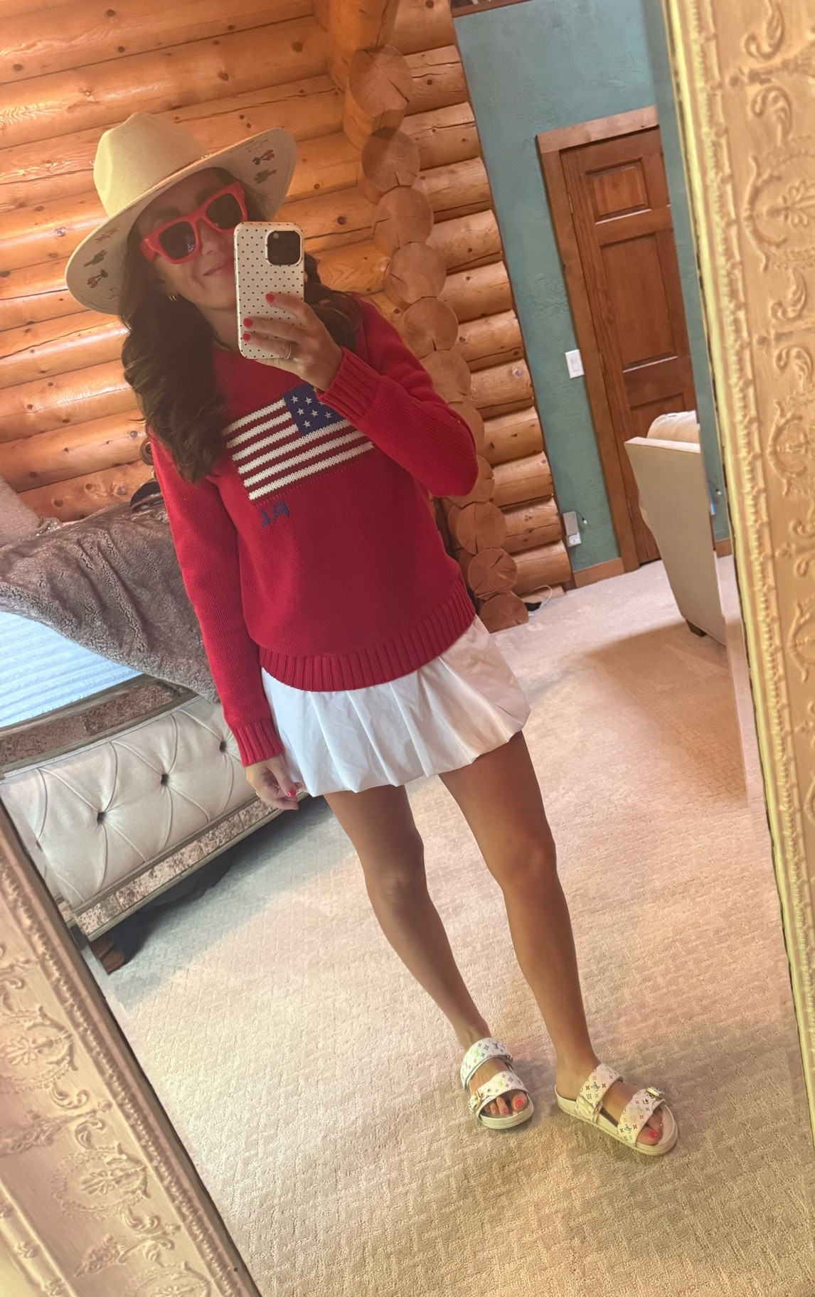 🇺🇸 ❤️ 🇺🇸 ❤️

Sweater: small
Skirt: extra small

Corazon la playa
Corazon la playa hat
Tennis skirt 
Bubble skirt
American flag sweater
Ralph Lauren 
Preppy outfit
Americana
Memorial Day
Memorial Day outfit

#LTKootd #LTKActive #LTKOver40
