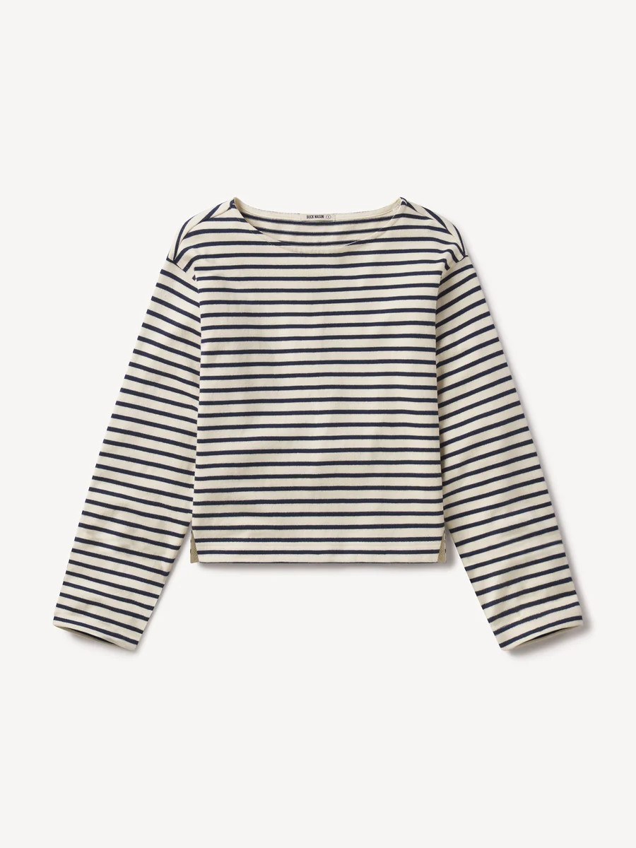 Natural/Dark Navy Stripe Mariner Jersey Breton Tee - Buck Mason- Modern American Classics | Buck Mason