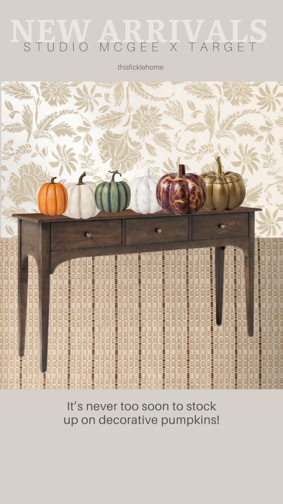 Fall home decor

Decorative pumpkins. Marble pumpkins. Large dark wood console table. Floral wallpaper. Fall entryway decor.

#LTKHome #LTKSeasonal