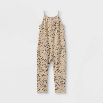 Grayson Mini Toddler Girls&#39; Textured Jumpsuit - Tan 3T | Target