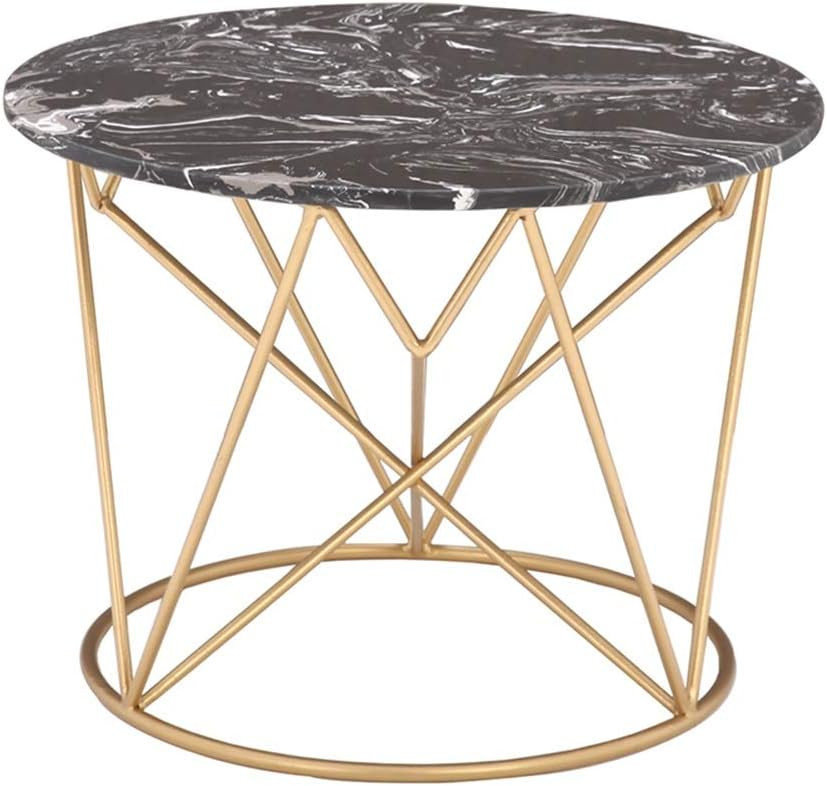 ZHIRONG Side Table Nordic Marble Magazine Table Gold Iron Art Small Round Table Leisure Table for... | Amazon (US)