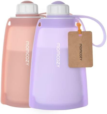 Momoczy Silicone Milk Storage Bags, Reusable Breastmilk Bags for Breastfeeding, 8.5oz/250ml Breas... | Amazon (US)