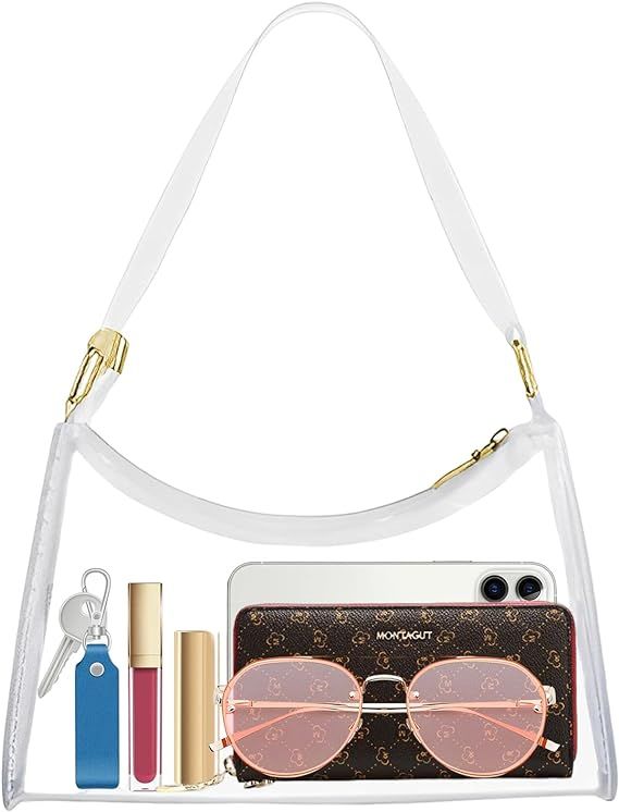 Stadium Approved Clear Bags for Women,Clear Purse Stadium Approved,PVC Clear Bag,Clear Concert Ba... | Amazon (US)