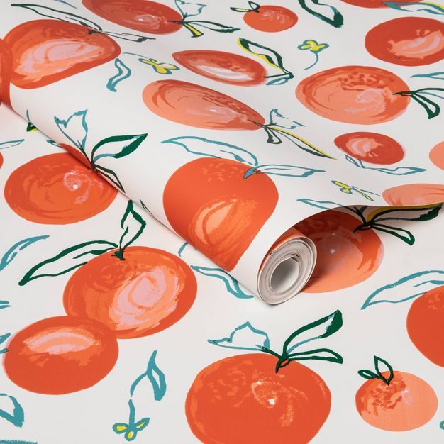 Peaches Peel & Stick Wallpaper Peach - Opalhouse™ | Target