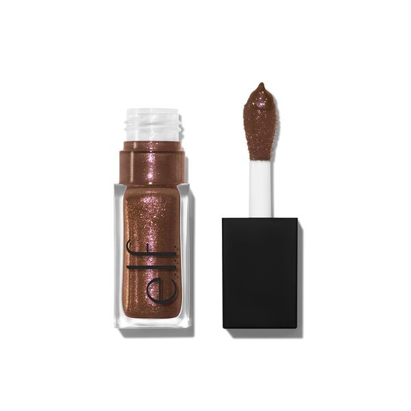 e.l.f. Cosmetics Glow Reviver Lip Oil Glimmer In Chocoluxe - Vegan and Cruelty-Free Makeup | e.l.f. cosmetics (US)