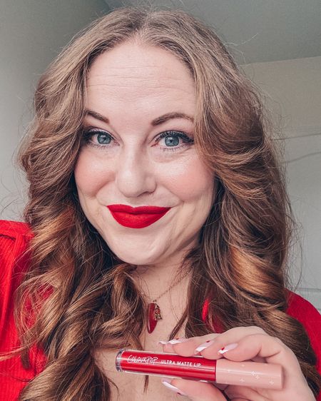 Two things I love: a bold red lip and beauty and the beast. You can shop both favorites in this photo - the perfect matte red lip and gorgeous handmade beauty and the beast inspired jewelry!

#LTKGiftGuide #LTKbeauty #LTKstyletip