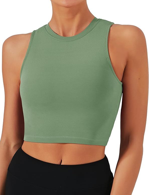 Natural Feelings Sports Bras for Women Removable Padded Yoga Tank Tops Sleeveless Fitness Workout... | Amazon (US)