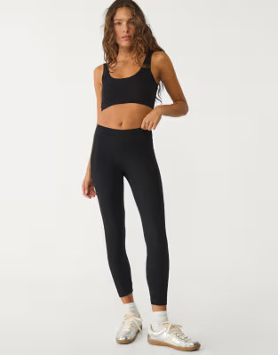 Stradivarius cotton seamless leggings in black | ASOS (Global)