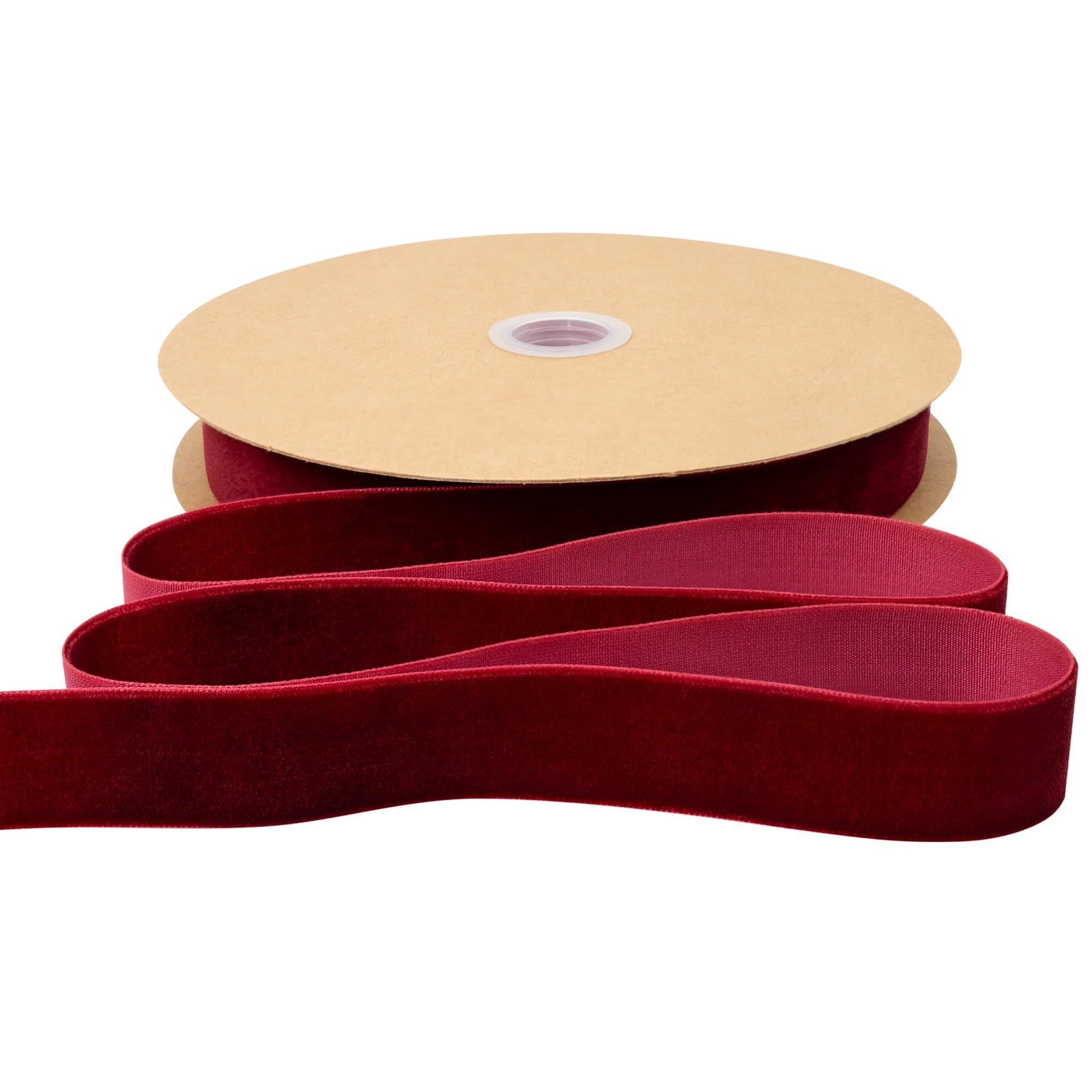 Burgundy Velvet Ribbon 1 Inch × 25 Yards Ribbon for Gift Wrapping Christmas Wreath Bow DIY Sewin... | Amazon (US)