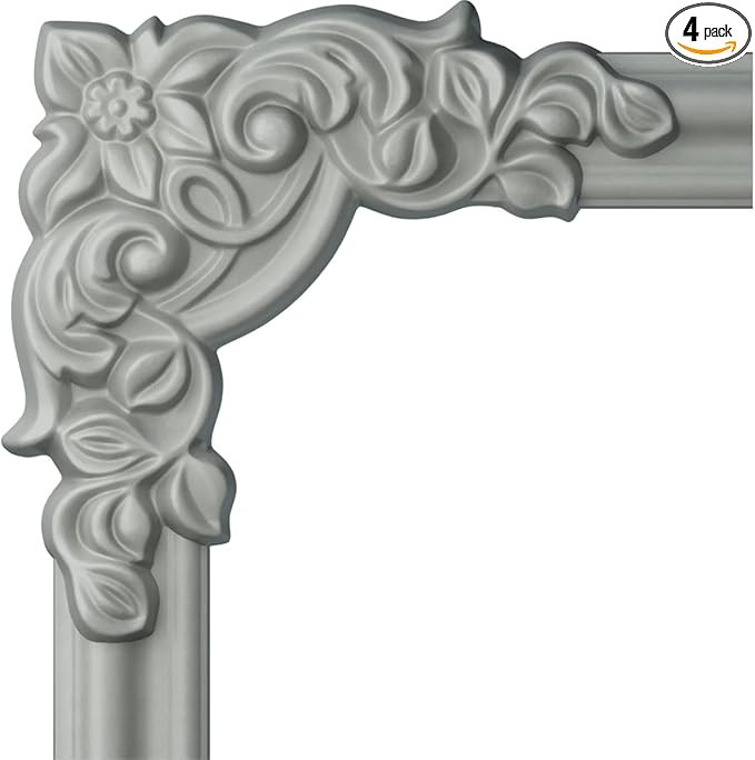 Ekena Millwork PML08X08SE-CASE-4 Seville Corner (4-Pack) Panel Moulding, 8"W x 8"H x 1 1/8"P, Pri... | Amazon (US)