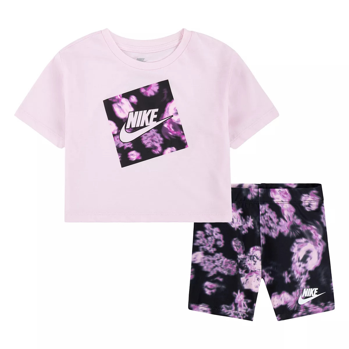 Baby & Toddler Girl Nike Boxy Tee & Bike Shorts Set | Kohl's