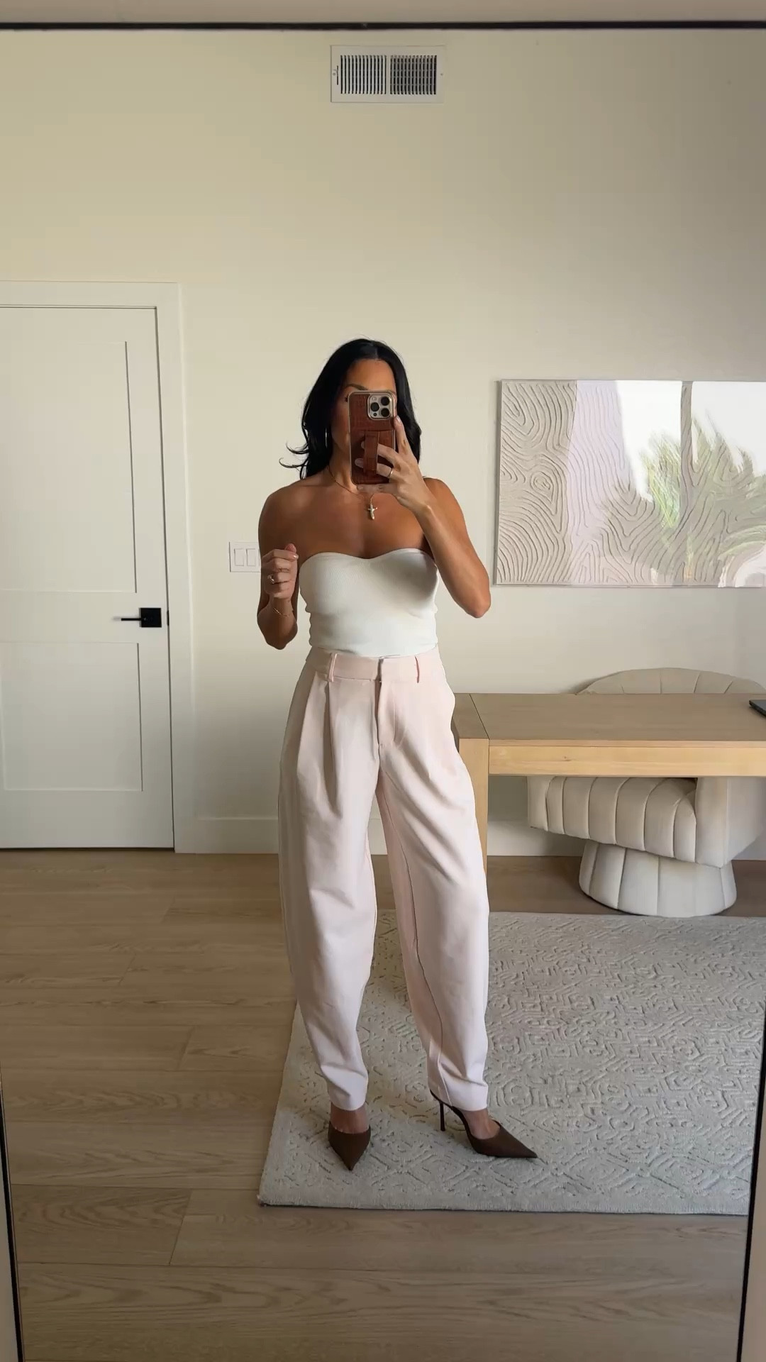 Walmart fashion work outfit idea 
Size XS tube top 
Size 0 barrel trousers 

Walmart finds 


#LTKTravel #LTKSeasonal #LTKWorkwear