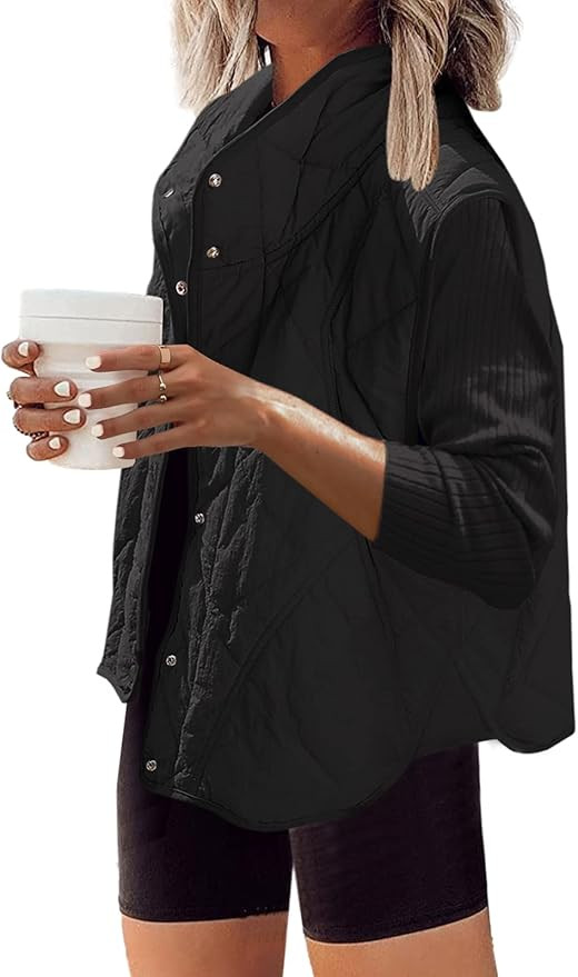 SENSERISE Womens Quilted Vest Oversized Puffer Vest Lightweight Puffy Outerwear with Pockets Butt... | Amazon (US)