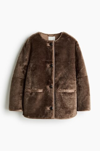 H & M - Fluffy Jacket - Beige | H&M (US + CA)