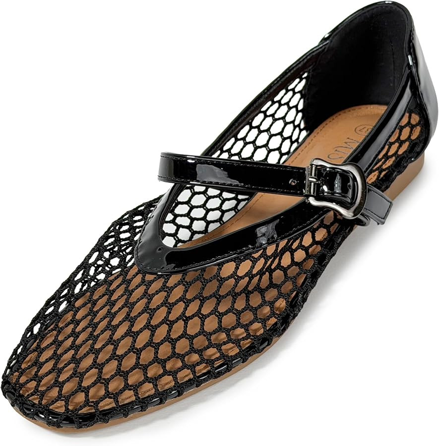 MISSCAI Mary Jane Women's Summer Mesh Flat Elegant Shoes with Strap and Buckle Lace Closed Toe Breathable Women's Shoes for Office and Everyday Use, black, 39 EU : Amazon.de: Fashion | Amazon (DE)