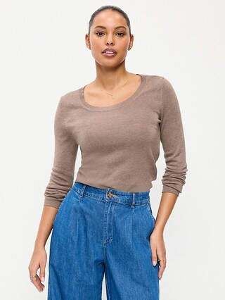 Fitted Scoop-Neck Cropped Jersey Sweater | Old Navy (US)