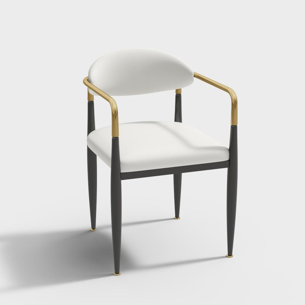 Otrast White PU Leather Dining Chair Upholstered Arm Chair (Set of 2) | Homary | Homary