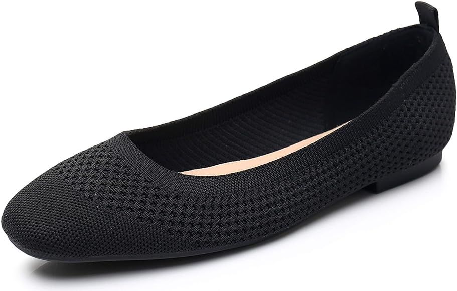 VenusCelia Women's Flexible Knit Flat Shoe | Amazon (US)
