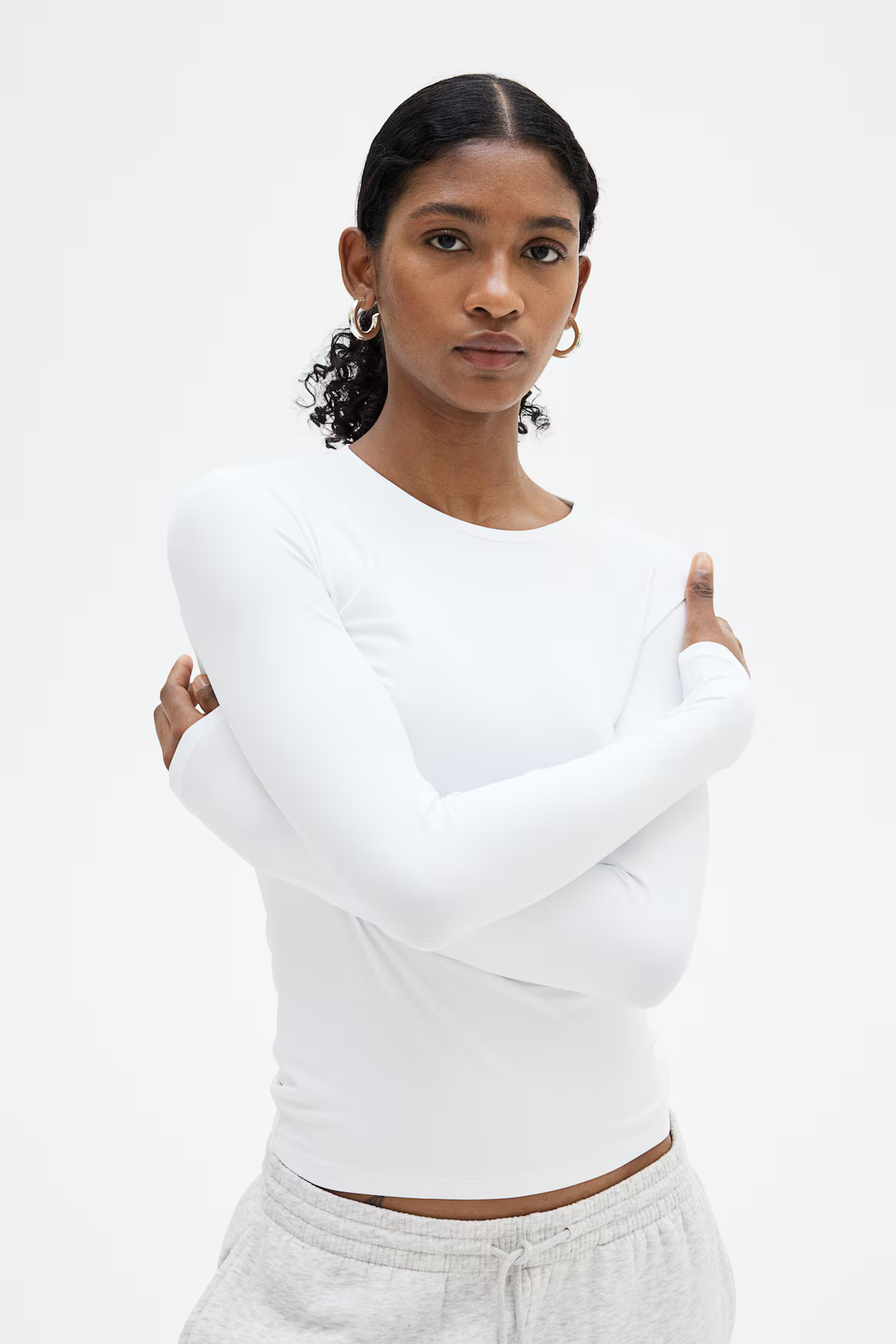 Long-sleeved microfibre top | H&M (UK, MY, IN, SG, PH, TW, HK)