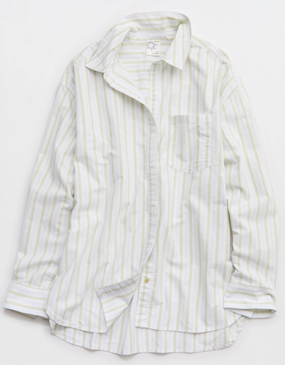 OFFLINE By Aerie Oxford Oversized Long Sleeve Button Up Shirt | Aerie