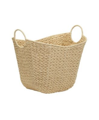 Household Essentials Paper Rope Basket With Handles Cream | Macy's