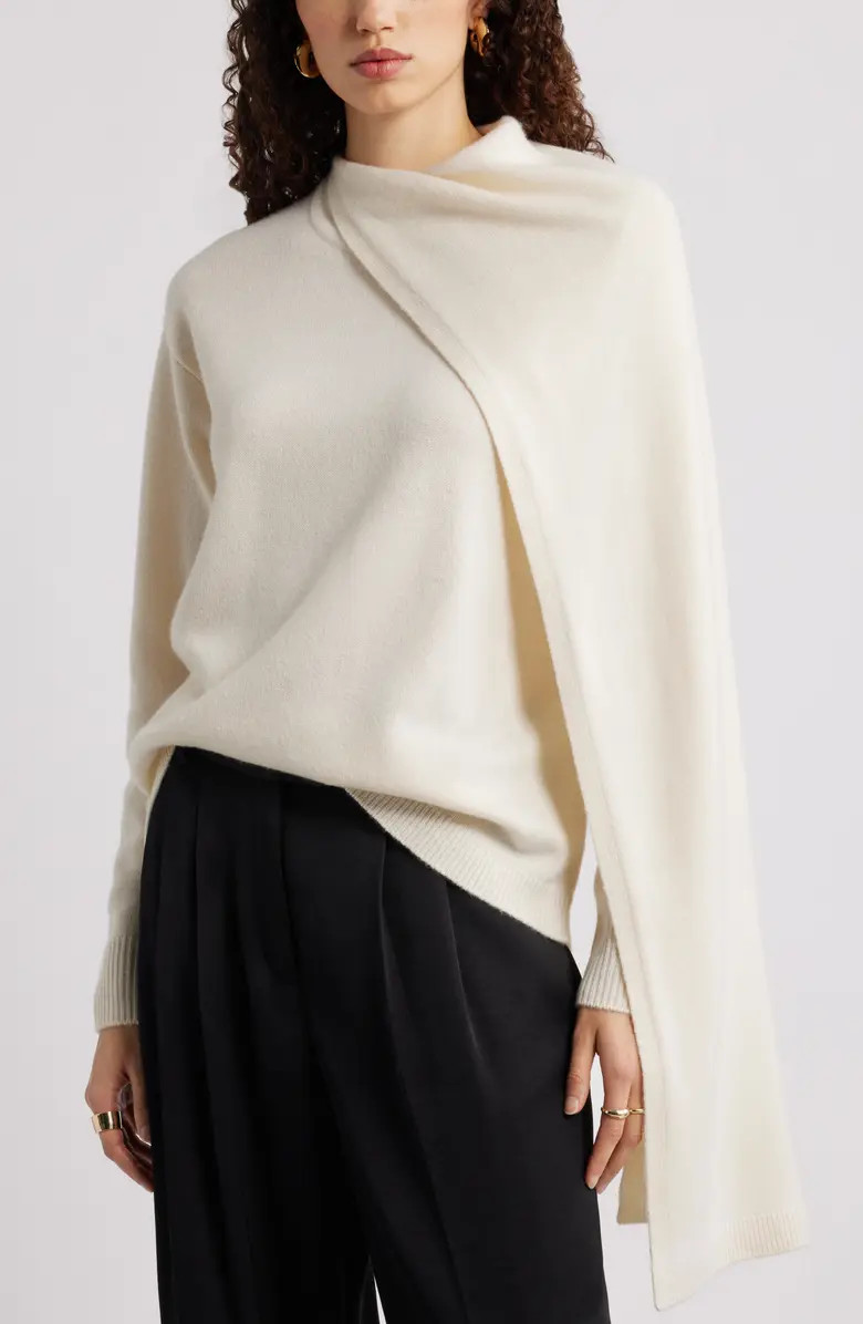 Nordstrom Scarf Collar Wool & Cashmere Sweater | Nordstrom | Nordstrom