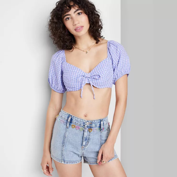 Women's Super-High Rise Seamed Jean Shorts - Wild Fable™ | Target