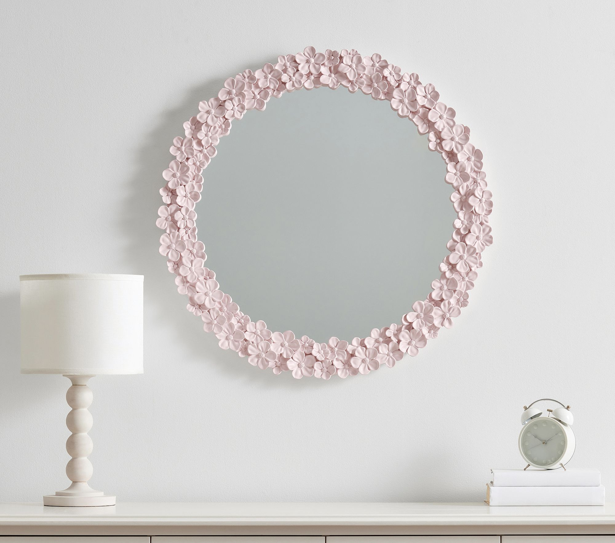 Hydrangea Round Mirror (28") | Pottery Barn Kids