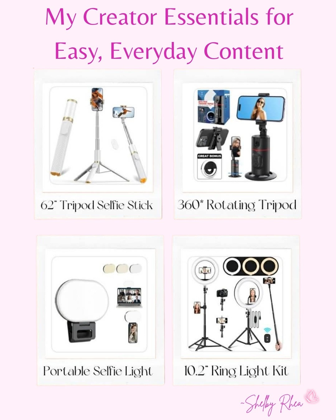 If you’ve ever thought…
“I want to create content, I just don’t know what to use…” — this is it.

These are the exact tools I use to film my videos, take photos, and show up online every single day—nothing fancy, just simple + effective.

✨ No big setup
✨ No overwhelm
✨ Just tools that make it EASY to hit record

Whether you’re building a business or just want better photos/videos… these are a game changer.

Everything is linked right here for you 💕

#LTKdayinmylife #LTKBeauty #LTKvlog