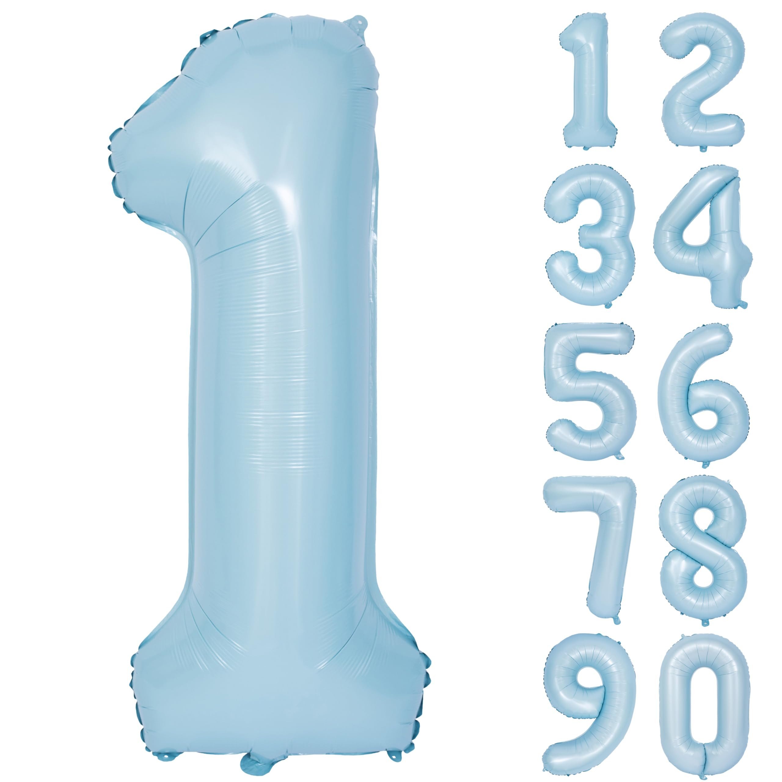 40 In Matte Blue Number Balloons Helium Foil Mylar Balloon Birthday Party banquet Decoration Digi... | Amazon (US)