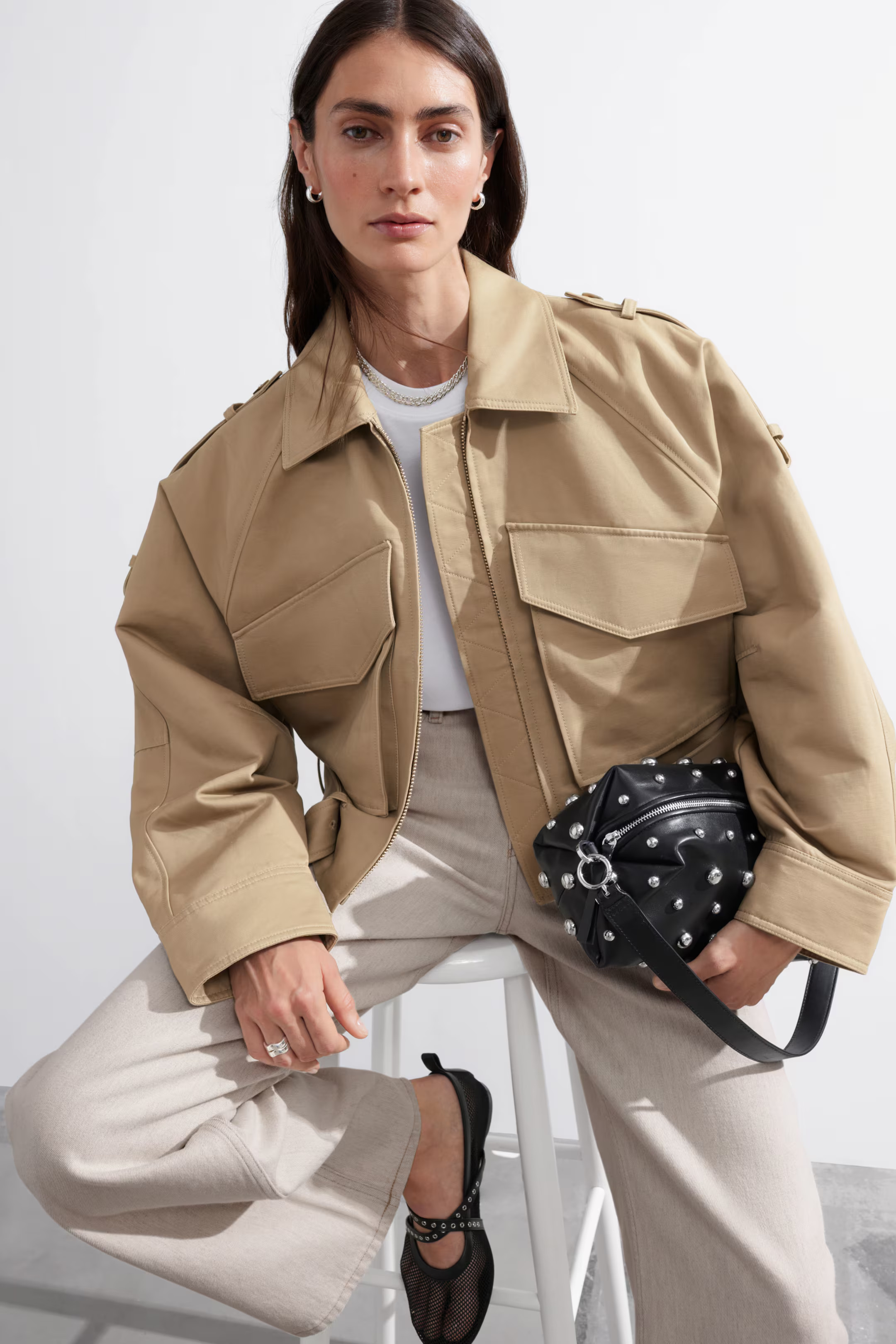 Belted Patch-Pocket Jacket | H&M (UK, MY, IN, SG, PH, TW, HK)