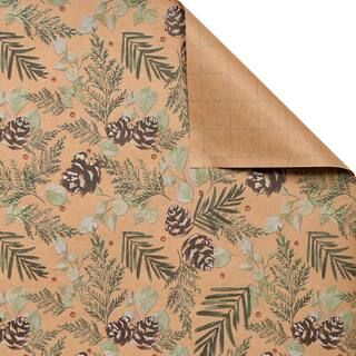 Kraft Leaf & Pinecone Gift Wrap by Celebrate It® Christmas | Michaels Stores
