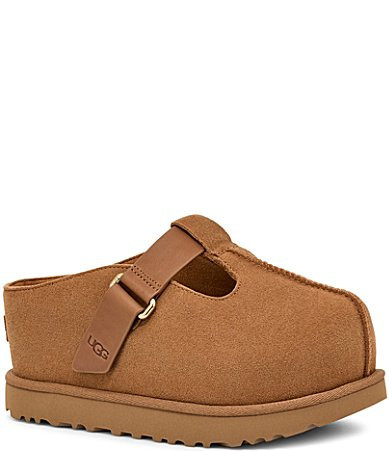 UGG Goldenstar Hi T-Strap Suede Platform Mary Jane Slip On Clogs - 8 | Dillard's