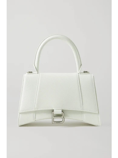Balenciaga - Hourglass Small Textured-leather Tote - White | NET-A-PORTER (US)