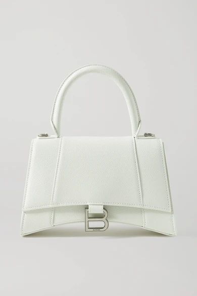 Balenciaga - Hourglass Small Textured-leather Tote - White | NET-A-PORTER (US)
