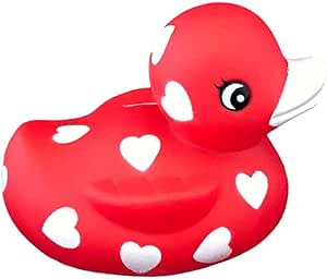 3" Valentines Sweetheart Rubber Duck [Squeaky, with Hole] - Baby Safe Bathtub Bathing Toy | Amazon (US)