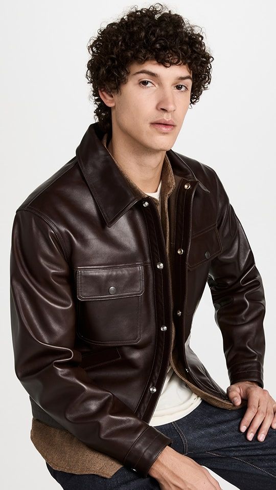 Lemaire Leather Trucker | SHOPBOP | Shopbop