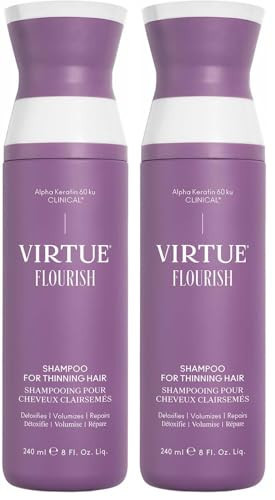 Virtue Flourish Shampoo for Thinning Hair | Detoxifies, Volumizes, Repairs Thinning Hair (Pack of 2) | Amazon (US)