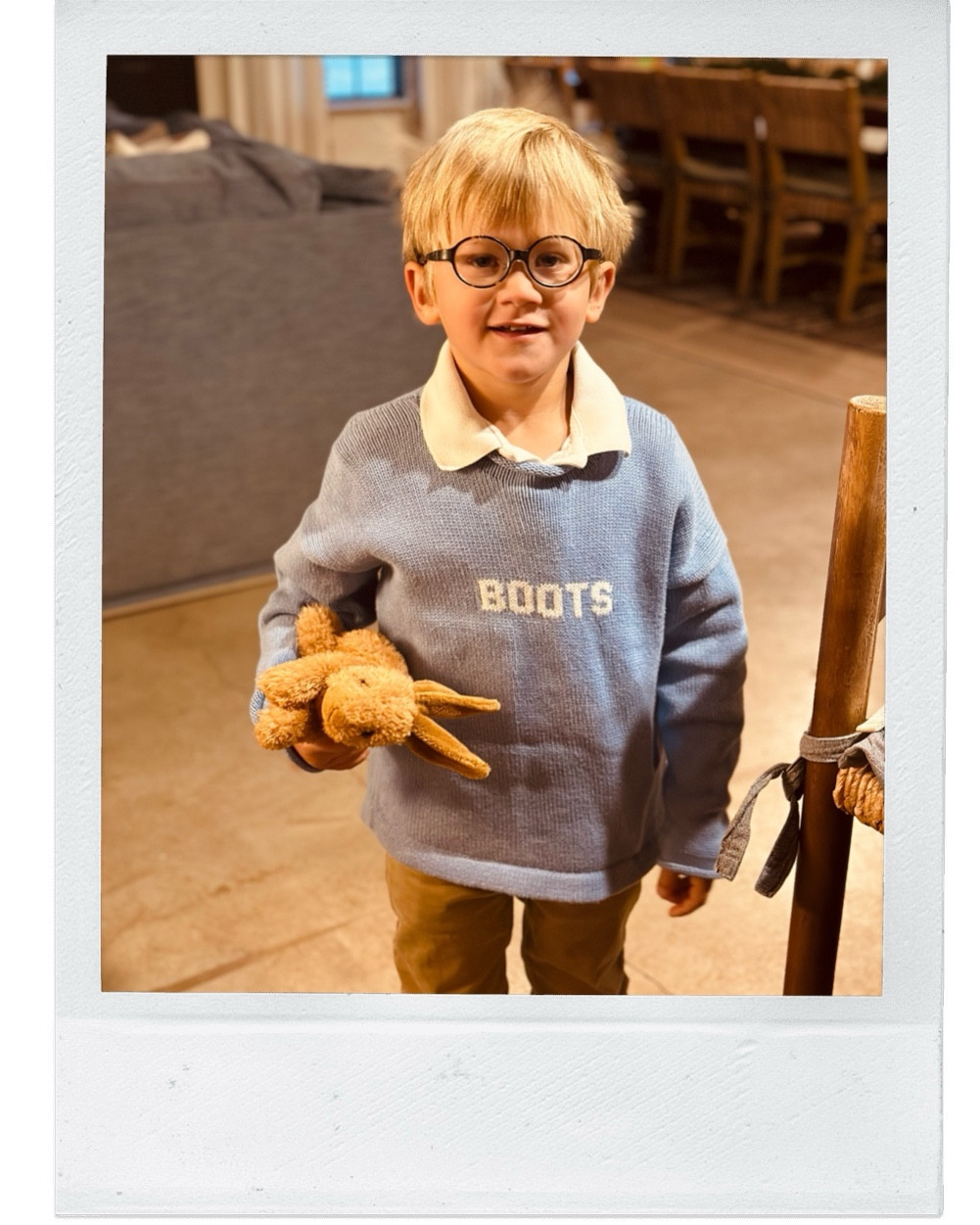 My little sleepy man was proud to wear his “Boots” sweater today. I got these for all of the kids and ordered them a little bit big so they can fit for a few years 🤞🏻
A sweet little grandma actually hand makes these! Love the story and the quality. What a special gift. 

#LTKGiftGuide #LTKHoliday #LTKKids